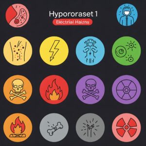 Illustration depicting potential side effects or dangers of using cooling towels, such as skin irritation or excessive cooling.