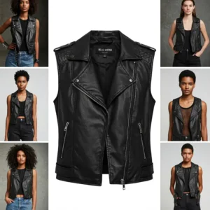 Cozy and cool vests for women, displaying a comfortable knitted vest.