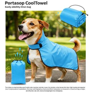 Illustration depicting a rolled-up, portable dog cool towel, easy for travel.