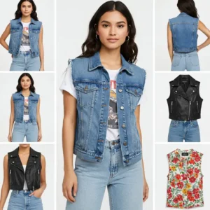 Warm and cool vests for women, highlighting a comfortable quilted style.