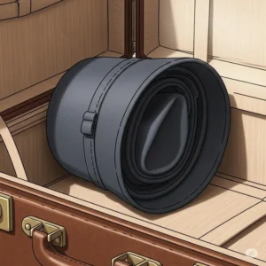 An illustration of a versatile and packable felt fedora, a must-have travel hat for stylish explorers.