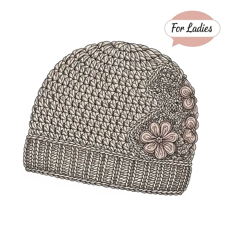 Illustration depicting a classic vintage pillbox hat, a timeless small hat for ladies known for its elegant and structured silhouette.