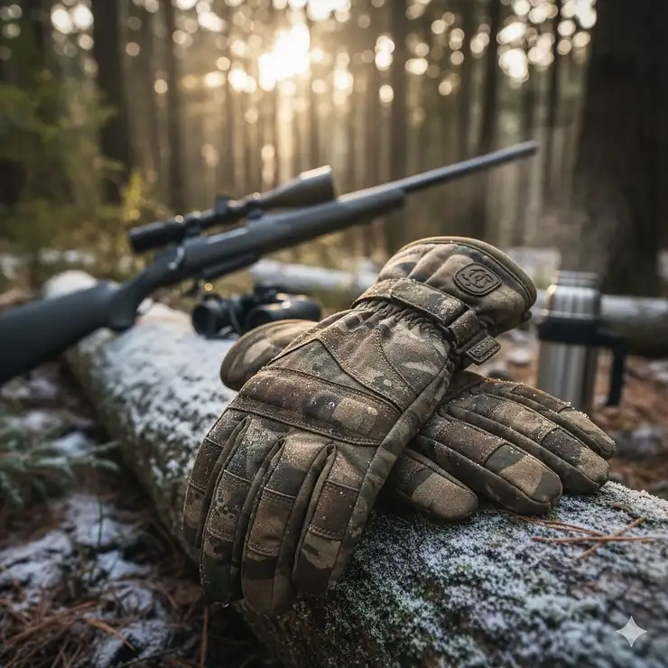 A close-up view of the best cold weather hunting gloves for ultimate warmth and dexterity on your late-season hunt.