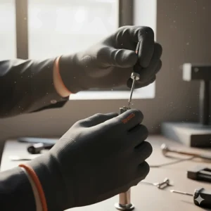 High-dexterity cold weather work gloves for precision tasks and handling small tools in freezing temperatures.