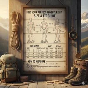 Official size guide and fit chart for selecting the correct size of your best hiking jacket.