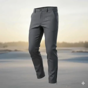 Insulated and windproof golf trousers for men, providing necessary warmth on the legs during a cold round.