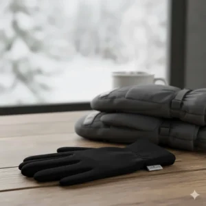 Thin, black merino wool liner gloves that offer lightweight warmth and excellent dexterity, suitable for layering or mild cold.