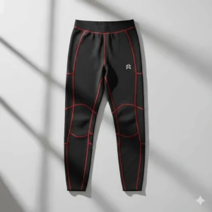 High-performance fleece-lined compression tights for running in winter.