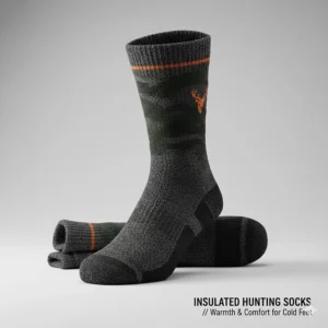 Heavy-duty, insulated wool or synthetic socks that prevent cold feet, a key part of your best cold weather hunting gear setup.