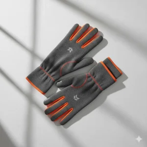 Lightweight thermal running gloves with touchscreen-compatible fingertips.